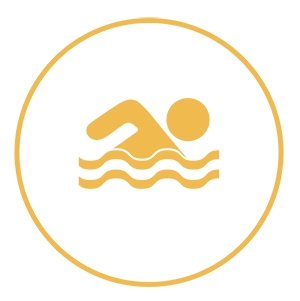 swimming icon gold