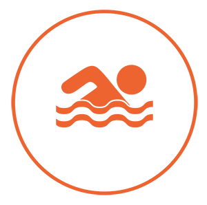 swimming icon orange